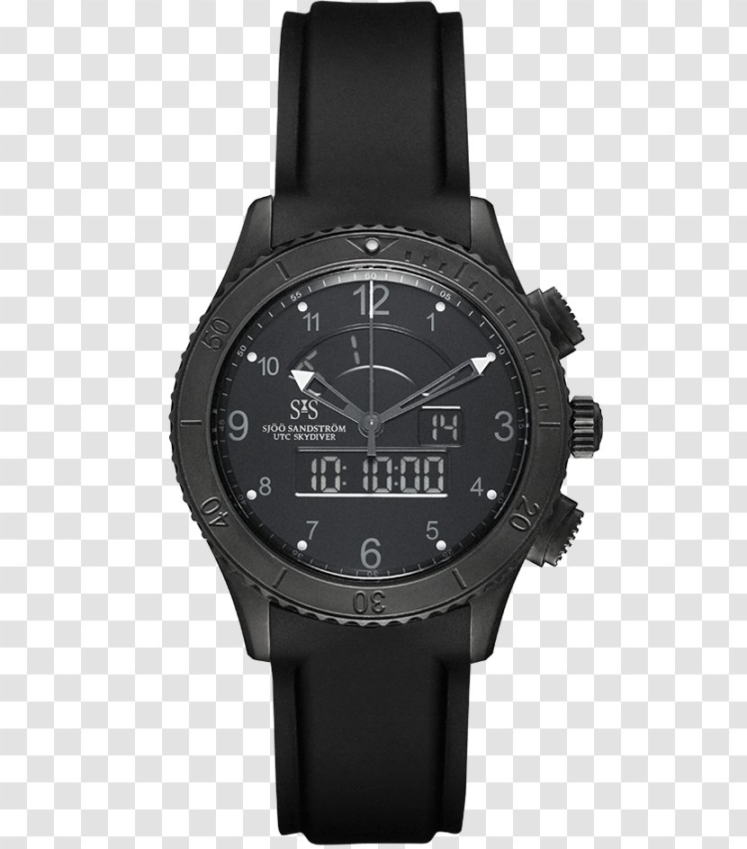 Sjöö Sandström Clock Coordinated Universal Time Watch - Strap Transparent PNG