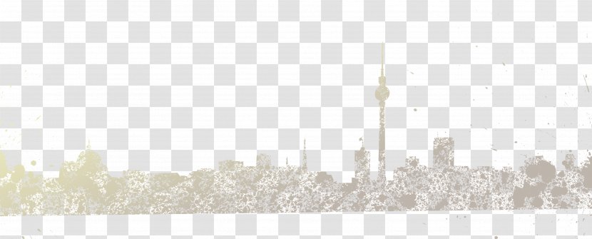 Skyline Tree White Black - Grass - Brown Creative City Silhouette Transparent PNG