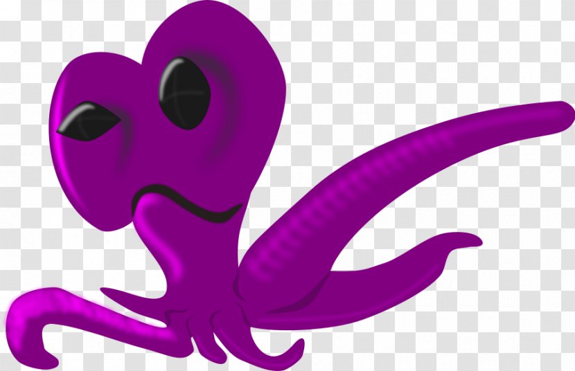 Octopus Extraterrestrial Life Clip Art - Magenta - Free Clipart Transparent PNG