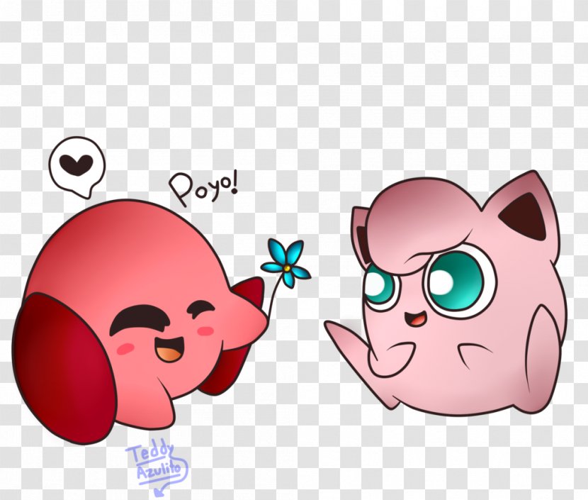 Kirby Jigglypuff Character Pokémon - Flower Transparent PNG