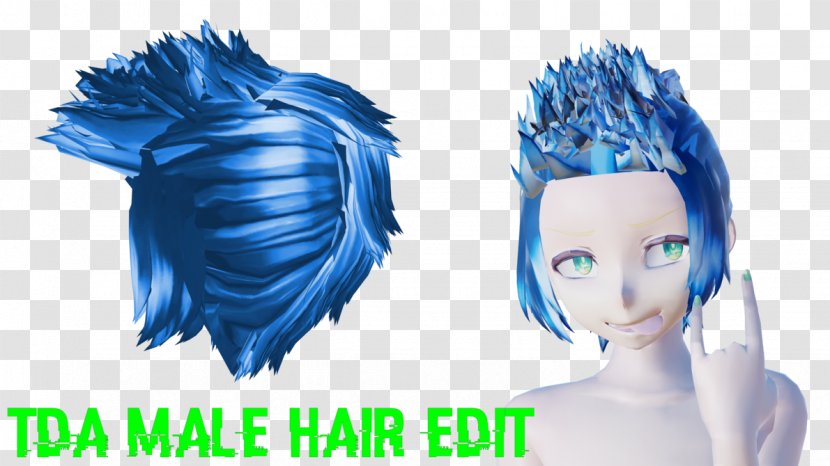 Forehead Hairstyle Blue Hair Coloring - Human - Men Transparent PNG