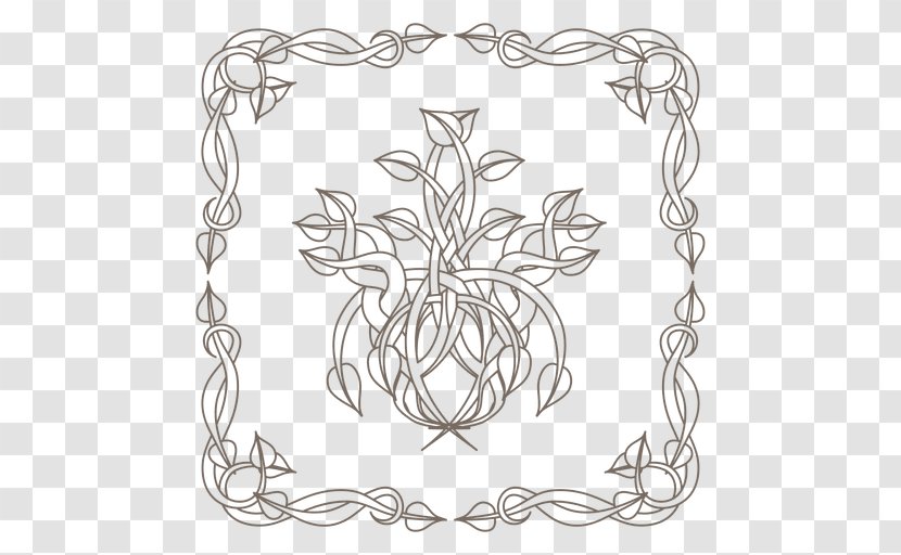 Floral Design - Black And White - Curly Transparent PNG