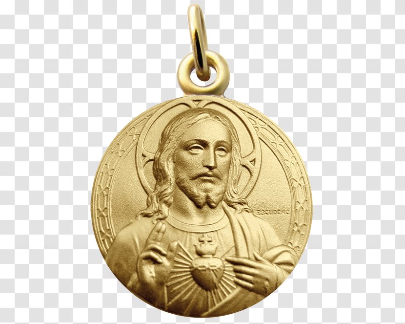 Jesus Sacré-Cœur, Paris Medal Sacred Heart Gold - Sacre Coeur Transparent PNG