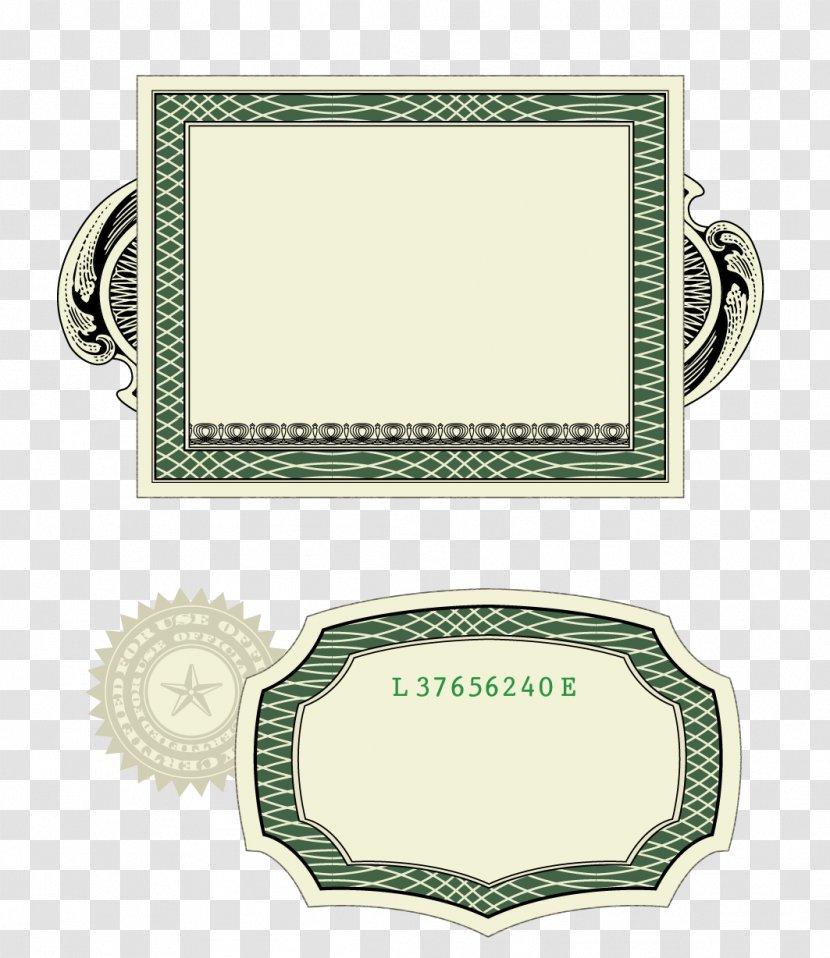 Banknote United States Dollar Pattern - Banknotes Decorative Elements Transparent PNG