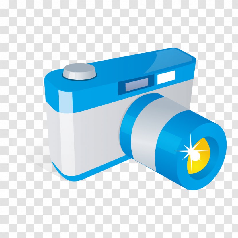 Digital Cameras Computer File - Hardware - Blue Camera Vector Material Transparent PNG