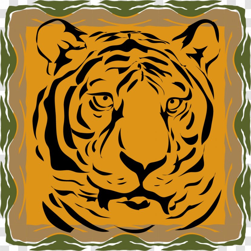 Black Tiger Lion Illustration Bengal Transparent PNG