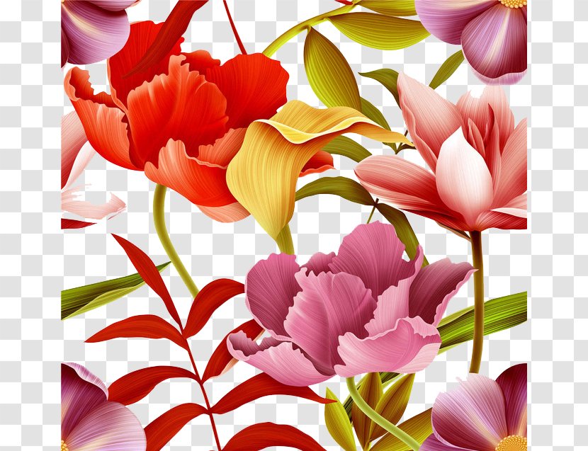 Paper Textile Digital Printing Polyester - Rayon - Floral Decoration Transparent PNG