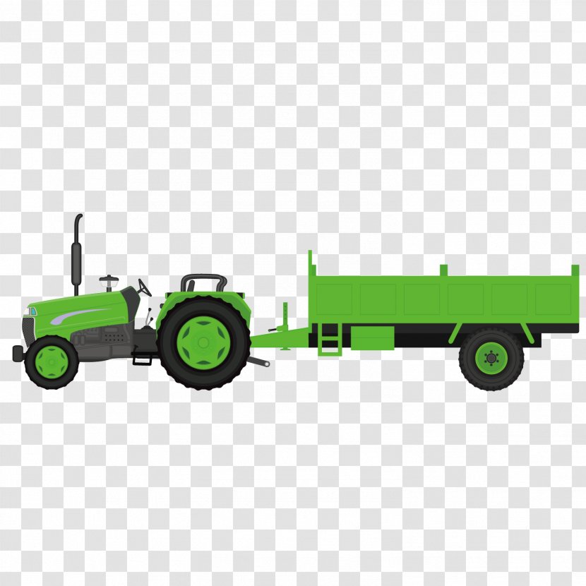 Tractor Truck - Vector Green Transparent PNG