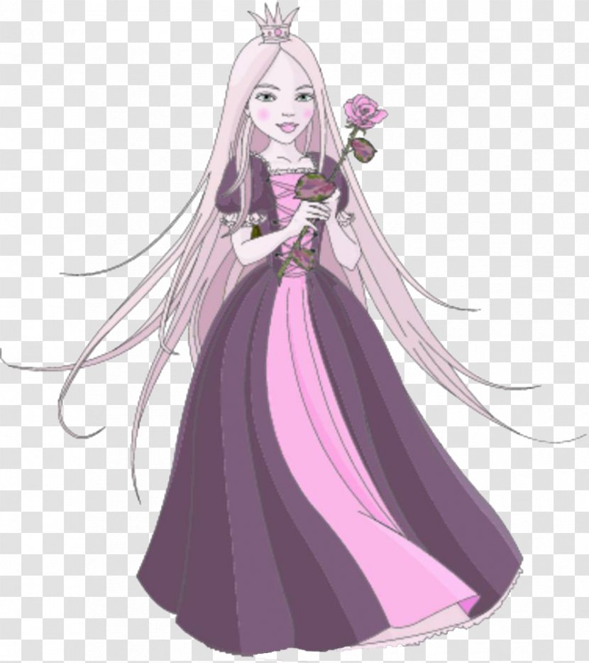 Princess Royalty-free Stock Photography Illustration - Cartoon - A Long Haired Woman With Hand Transparent PNG