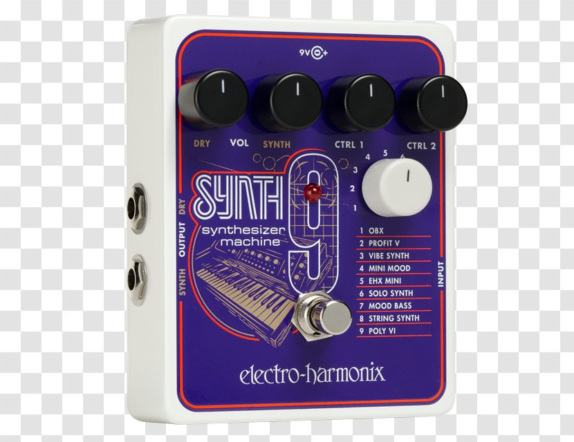 Electro-Harmonix SYNTH9 Effects Processors & Pedals Sound Synthesizers Guitar - Cartoon Transparent PNG