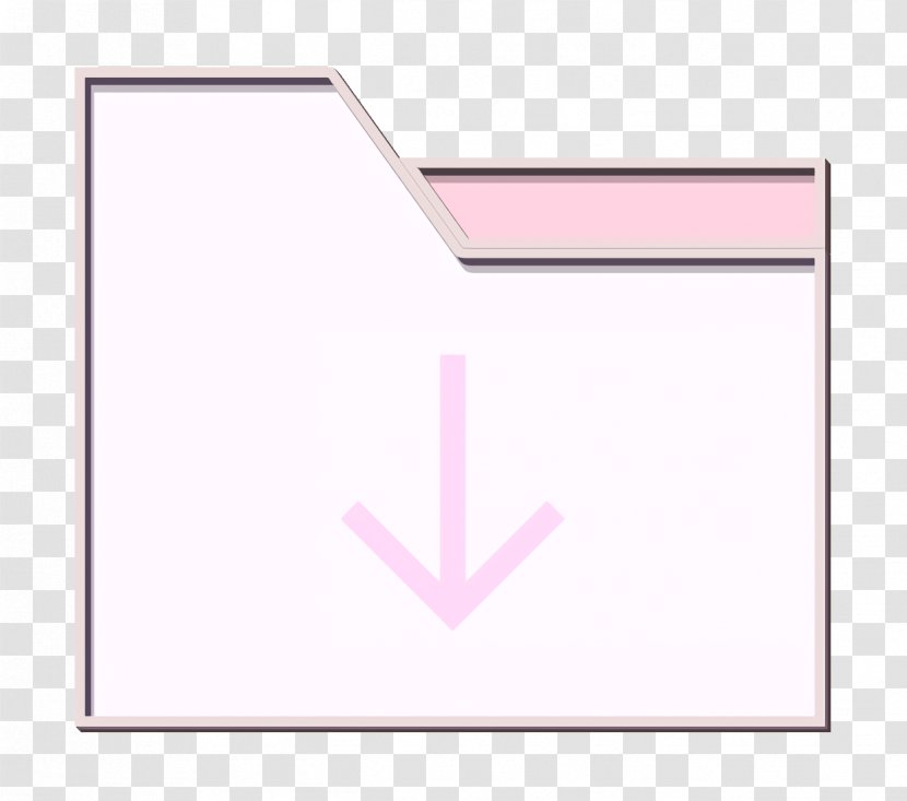 Folder Icon Essential - Magenta - Heart Rectangle Transparent PNG