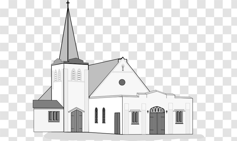 Catholic Church Catholicism Mass Clip Art - Christian Cross - Gereja Kartun Transparent PNG