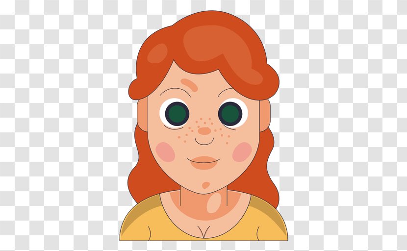 Red Hair Freckle Clip Art - Watercolor - Ginger Transparent PNG