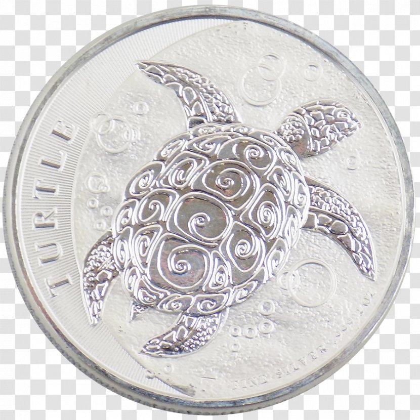 Silver Sea Turtle Coin - Metal Transparent PNG