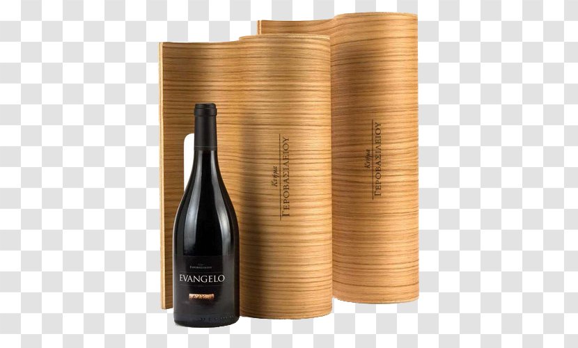 Wine Champagne Packaging And Labeling Bottle Box - Wood Transparent PNG