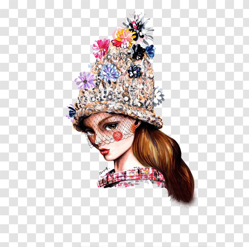 Chanel Fashionary International Ltd Fashion Illustration - Creative Work - Hat Beauty Transparent PNG