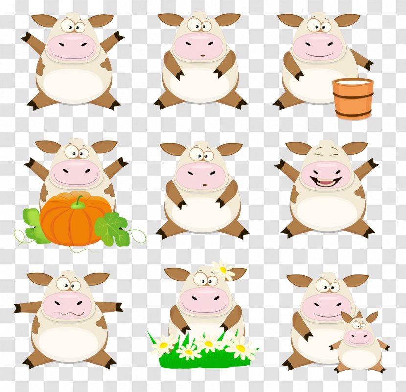 Cattle Cartoon Illustration - Dairy Cow Transparent PNG