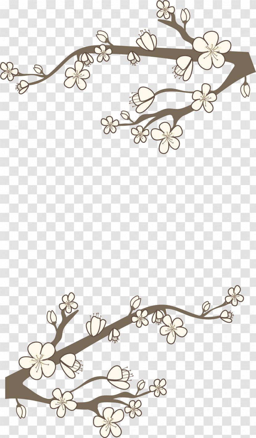 Cherry Blossom - Chain - Hand-painted Romantic Blossoms Transparent PNG