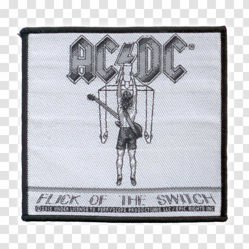AC/DC Flick Of The Switch Brand Rectangle Font - Woven Fabric - Acdc Rock Transparent PNG