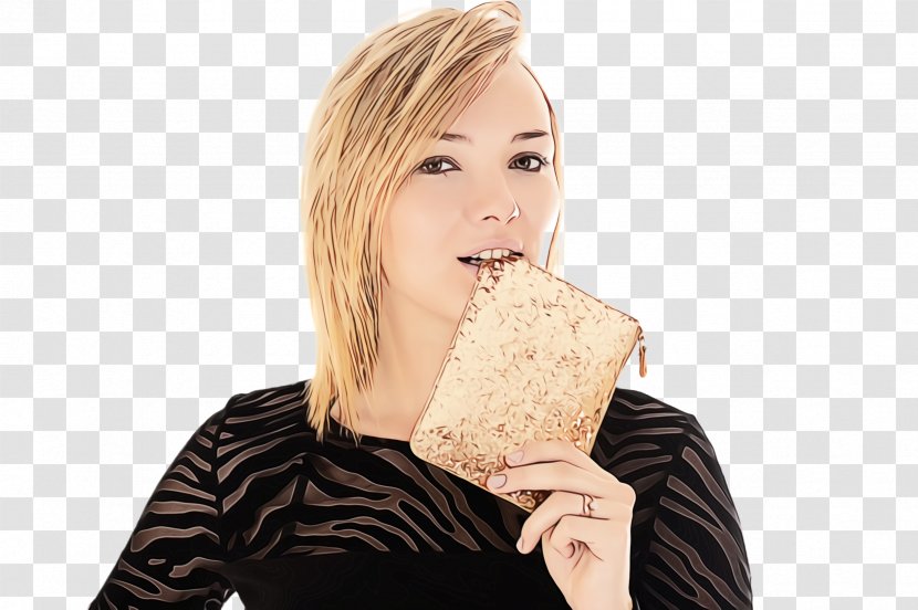 Nose Blond Junk Food Neck Craving - Long Hair Transparent PNG