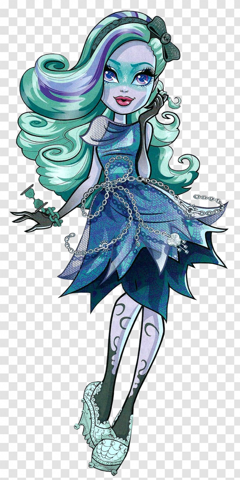 Monster High 13 Wishes Haunt The Casbah Twyla Doll Toy Ghost - Watercolor Transparent PNG