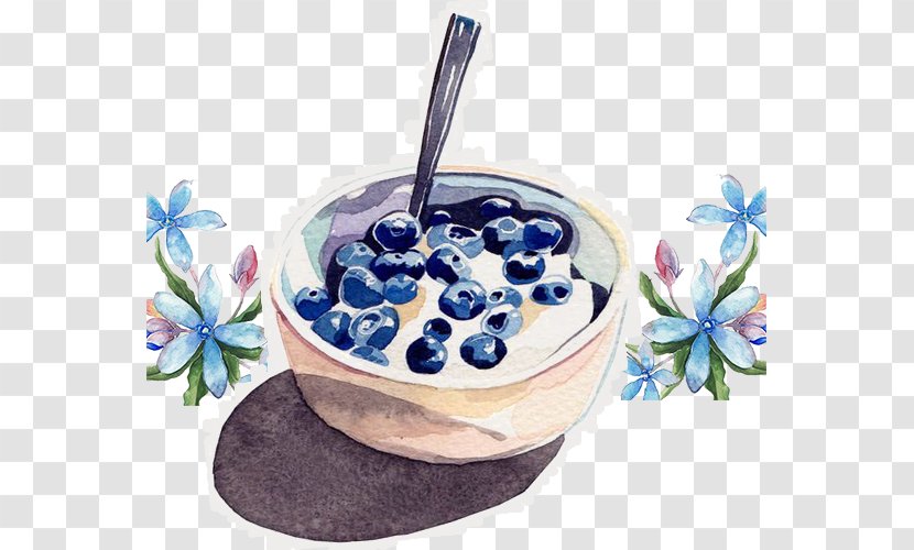 Full Breakfast Pretzel Watercolor Painting Illustration - Ceramic - Hand-painted Old Yogurt Transparent PNG