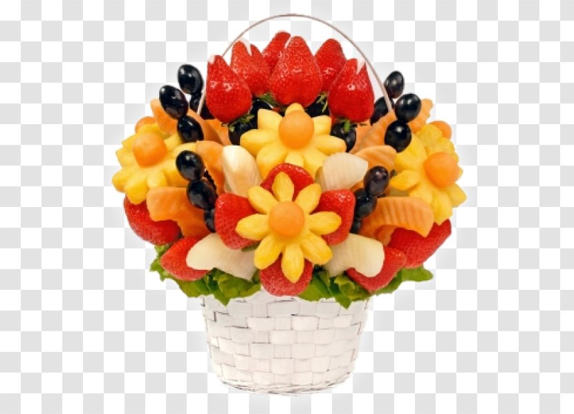 Fruit Salad Cantaloupe Flower Bouquet Strawberry - Muskmelon Transparent PNG
