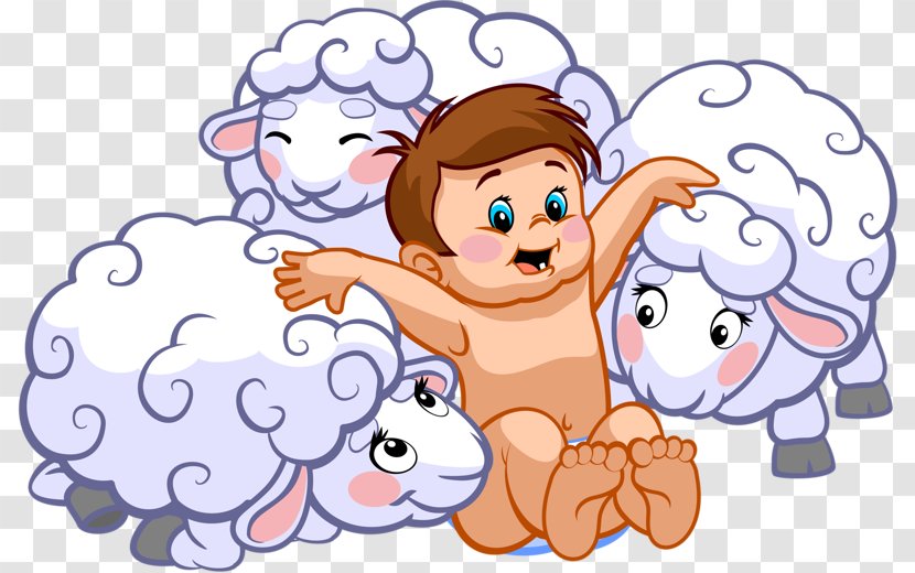 Sheep Shepherd Illustration - Cartoon - Boy And Transparent PNG