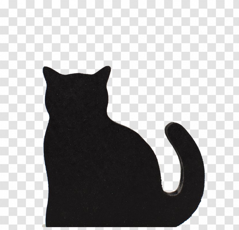 Black Cat Domestic Short-haired Whiskers Meow - Silhouette Transparent PNG