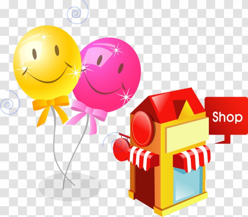 Balloon Birthday Cake Party Clip Art - Store Vector Material Transparent PNG