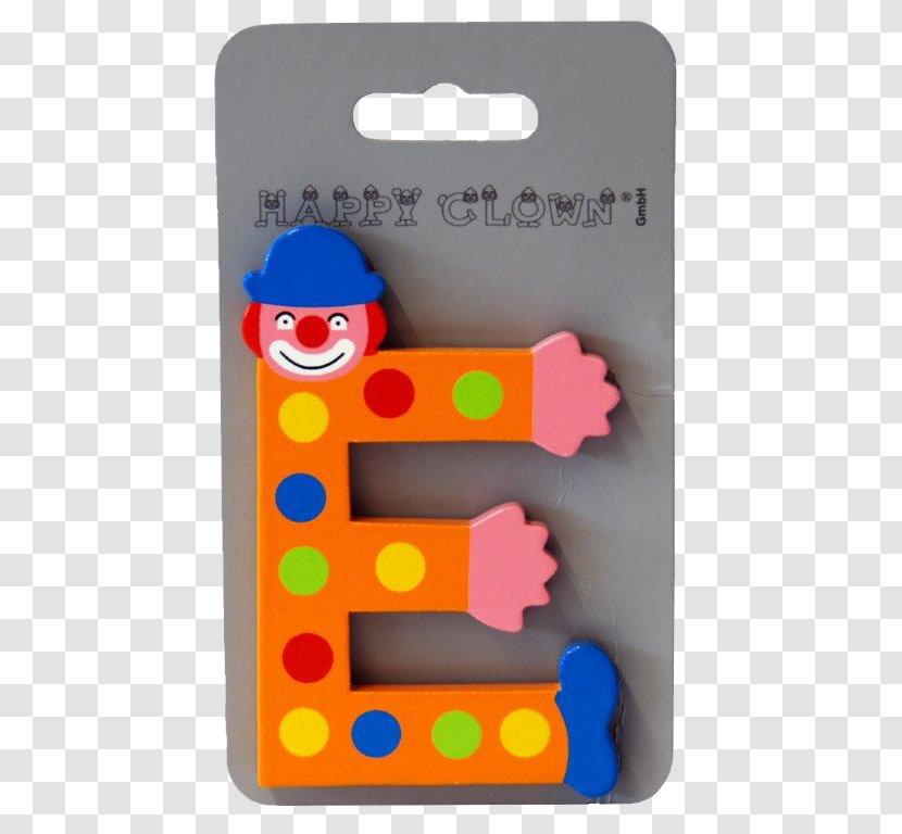 Plastic Letter Industrial Design Toy - Orange - Happy Clown Transparent PNG