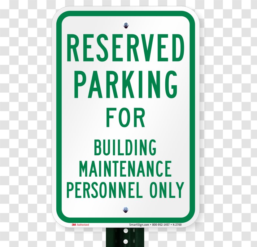 Disabled Parking Permit Car Park Disability Sign - Street Name - Building Maintenance Transparent PNG