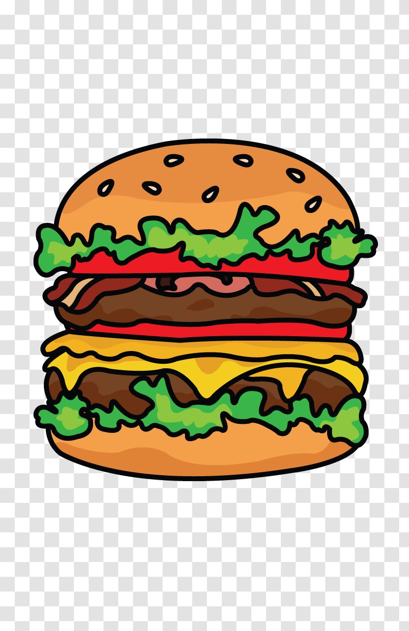 Whopper Hamburger Cheeseburger French Fries Fast Food - Drawing Transparent PNG