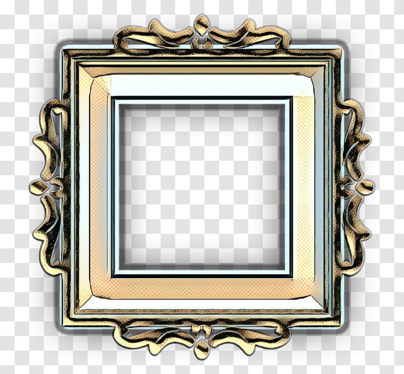 Retro Background Frame - Picture - Metal Transparent PNG