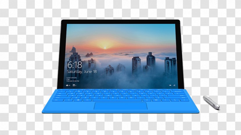 Surface Pro 4 2 3 Laptop Microsoft - Display Device - Blue Technology Transparent PNG