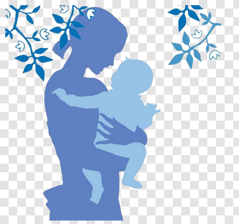 Silhouette Mother Cartoon Illustration - Male - And Child Transparent PNG
