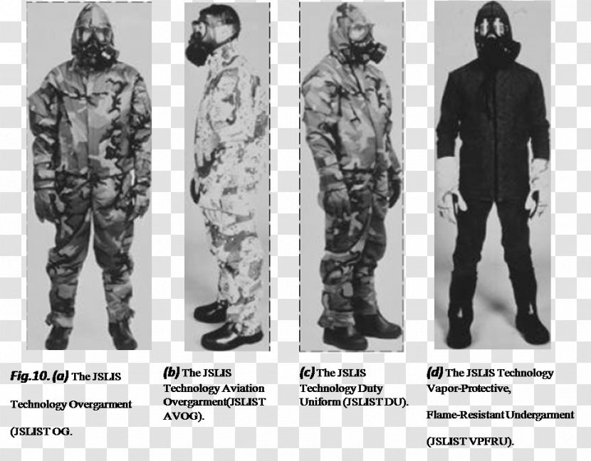 NBC Suit MOPP Uniform Biological Warfare - Black And White Transparent PNG