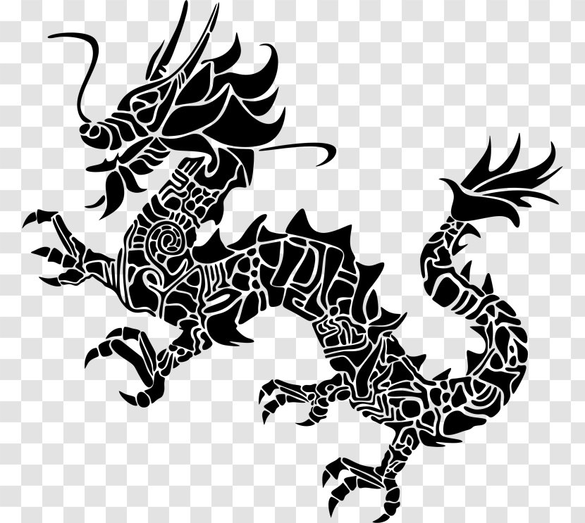 Chinese Dragon Silhouette Clip Art - Photography Transparent PNG