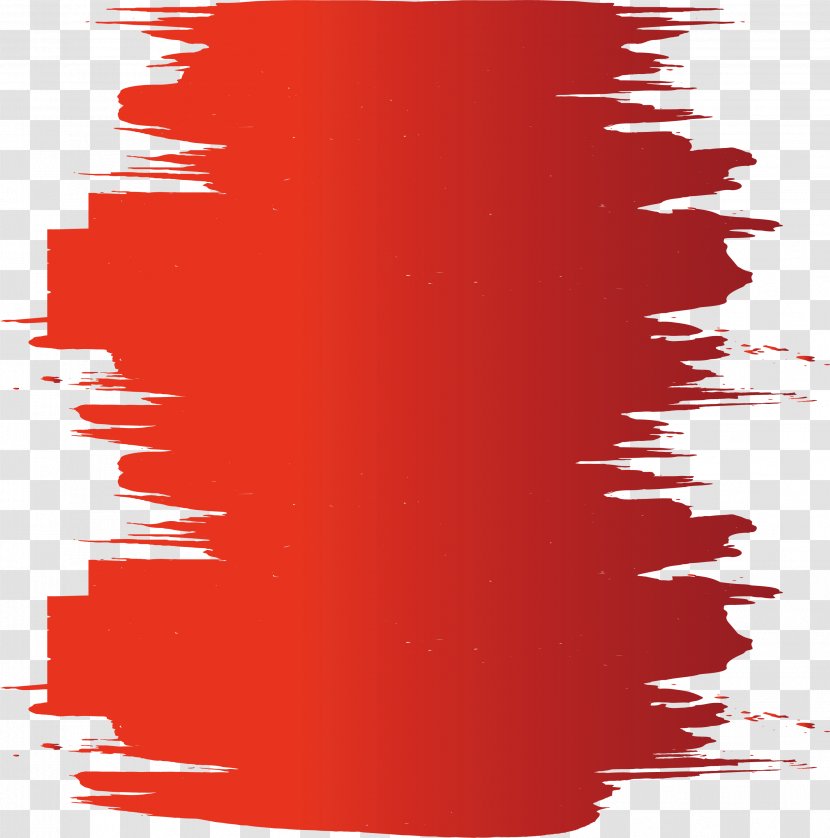 Paintbrush - Blue - Red Paint Brush Transparent PNG