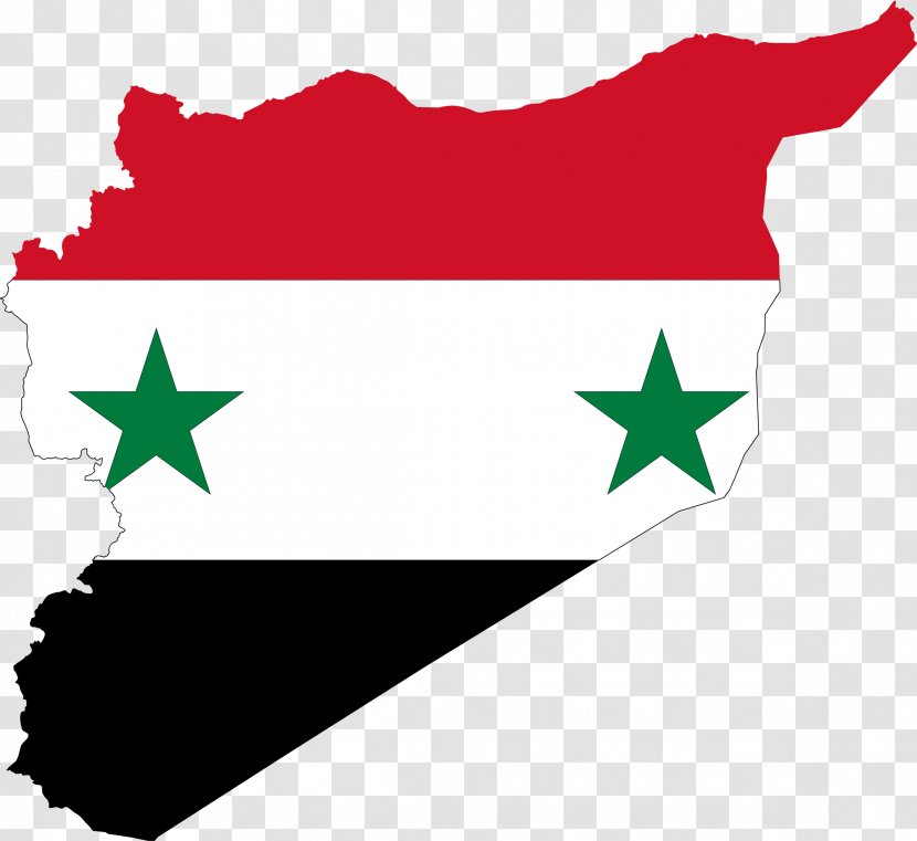 Flag Of Syria Map National - Mapa Polityczna - Iraq Transparent PNG