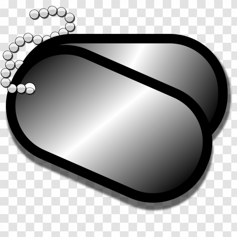 Dog Tag Military Clip Art - Royaltyfree - Black Cliparts Transparent PNG