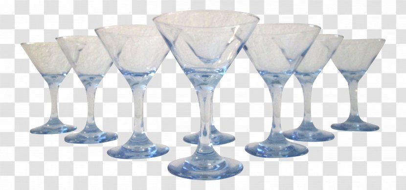 Martini Cocktail Glass Stemware - Powder Blue Transparent PNG
