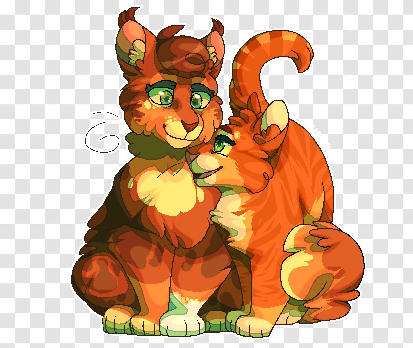 Cat Warriors Art Squirrelflight Pumpkin - Organism - Mom And Daughter Transparent PNG