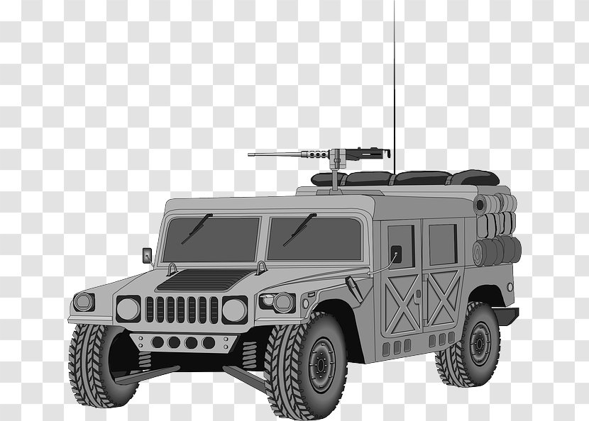 Hummer H2 Humvee Car Clip Art - Cartoon Transparent PNG