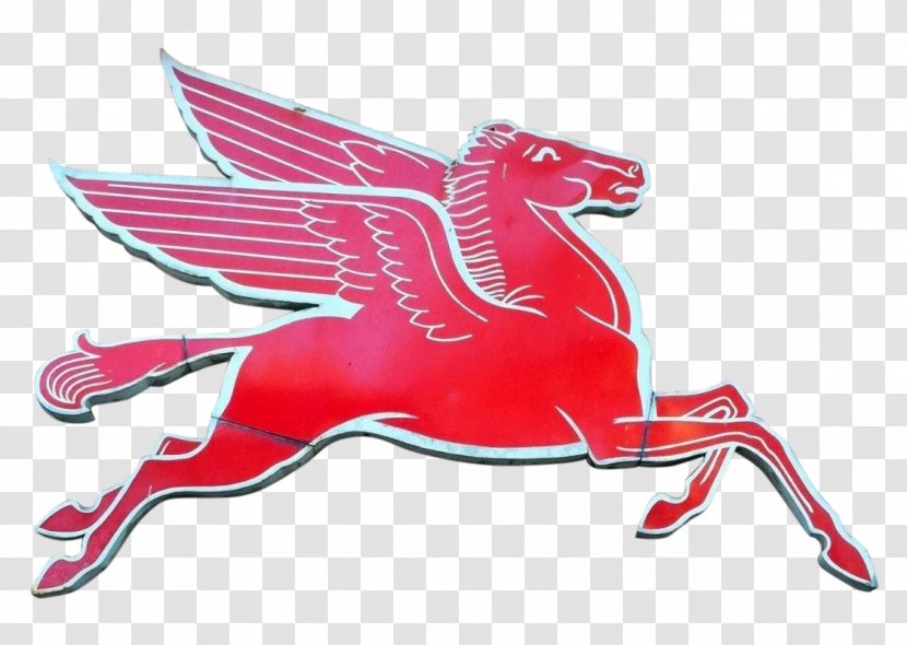 Flying Horses Pegasus Mobil Logo - Red - Sign Transparent PNG