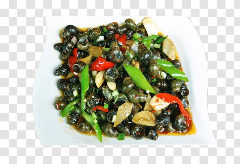 Chinese Cuisine Hot And Sour Soup Viviparidae Capsicum Annuum Stir Frying - Vegetable - Qinghong Pepper Fry Snail Transparent PNG