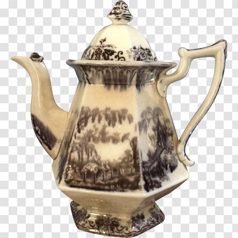 Teapot Kettle Ceramic Porcelain Antique Transparent PNG
