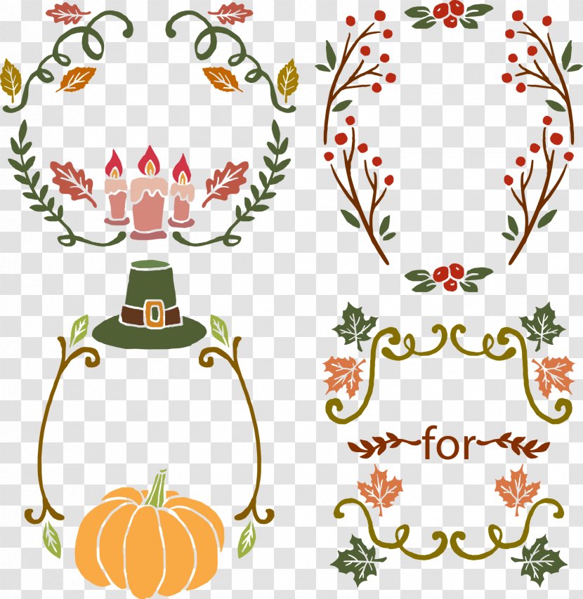 Thanksgiving Pumpkin Wreath Halloween - Flower - With Pumpkins Transparent PNG