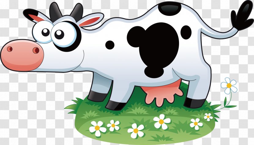 Cattle Sticker Mural - Grass - Cow Vector Transparent PNG