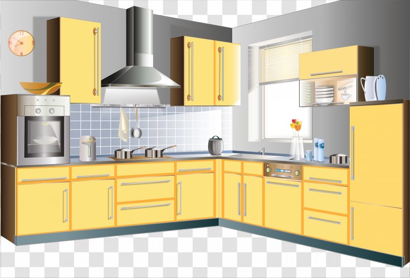 Kitchen Cabinet Furniture Living Room - Interieur - Vector Cabinets Transparent PNG